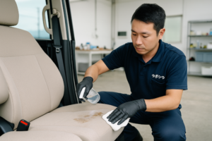 嘔吐・食べこぼしのニオイが消えない…広島県呉市で車内の臭いを根本解決するならラボシラへ