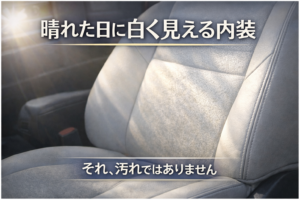 晴れた日に車内が白く見えるのは汚れ？上田市で多い“白化”の正体