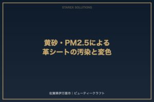 黄砂・PM2.5で車のシートが変色？【伊万里市】での対策とコーティング解決策