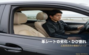 呉市の塩害対策｜車の革シート劣化を防ぐシートコーティング | カーウォッシュラボしらた