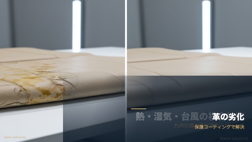 茨城の寒暖差が革シートに与えるダメージ｜ART RISEの対策 - 施工イメージ