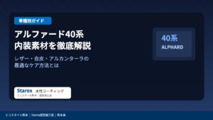 アルファード40系の内装素材を徹底解説｜熊本で守る最適な保護設計