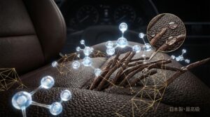 愛車の革シートをひび割れや色移りから守る。特許取得の水性コーティング技術とは
