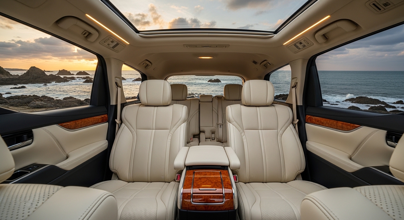 アルファード高級内装レザーシートとStarexコーティングのイメージ