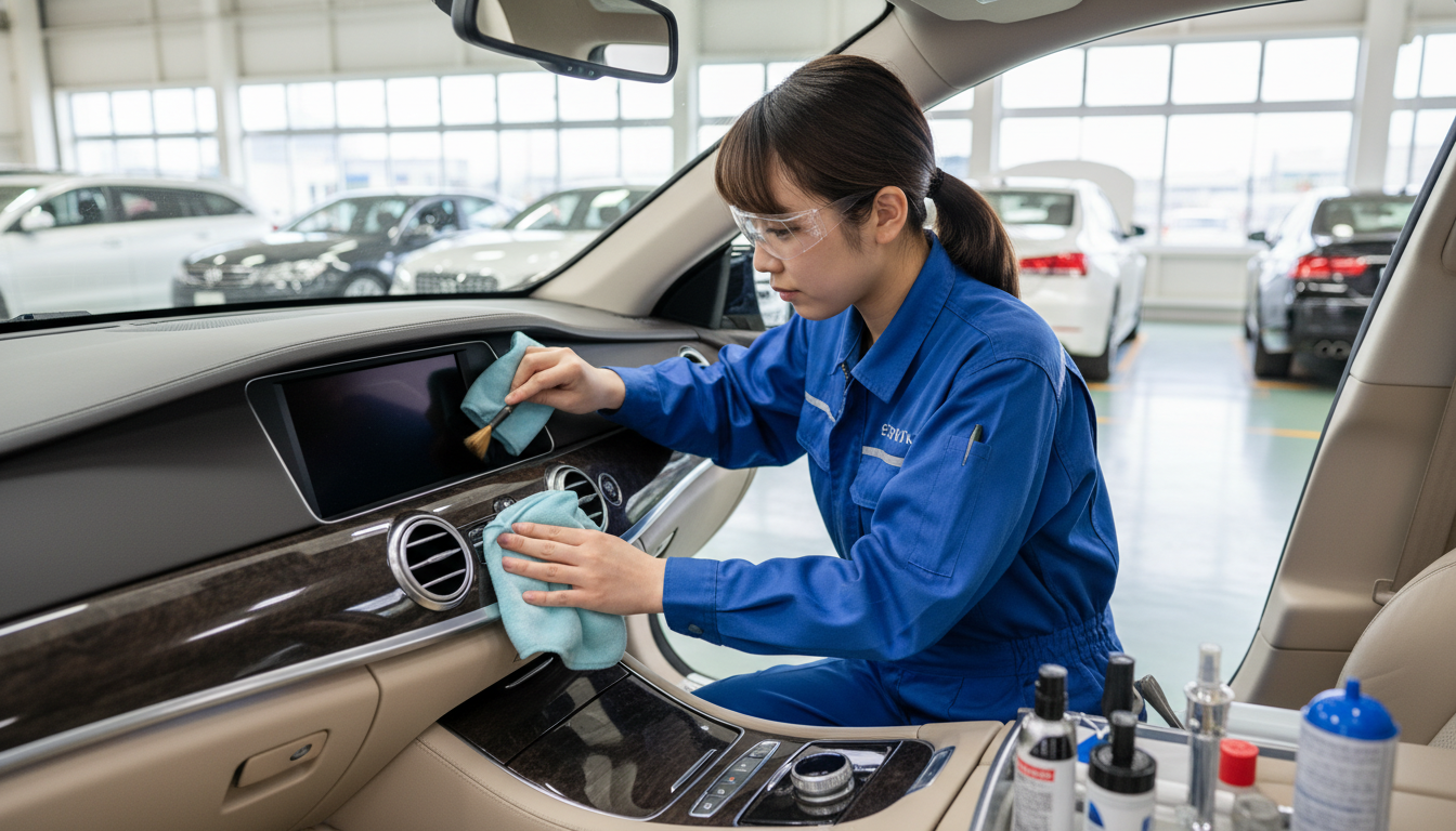 インテリアクリーニングの様子