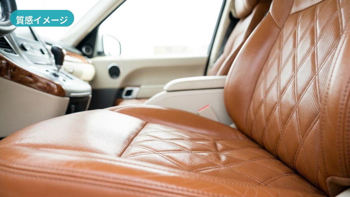 水性シートコーティング後、ハイエンド車の上質レザーで汚れが定着せず拭き取れる様子