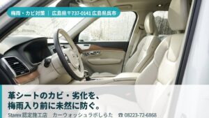 【呉市】梅雨の高湿×瀬戸内の塩害×造船の粉じん——カーウォッシュ・ラボしらたが守る革シート