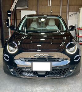新車フィアット600 ハイブリッドのシートコーティング施工事例｜高岡市・イリオス高岡