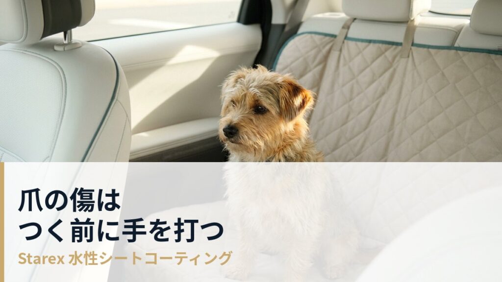 犬の爪でシートが傷む理由——ペットを乗せる車のシート保護と、先にできる手当て